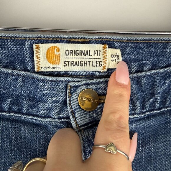 Carhartt Women’s Original Fit Straight Leg Jeans – Size 18 Short - Picture 3 of 8